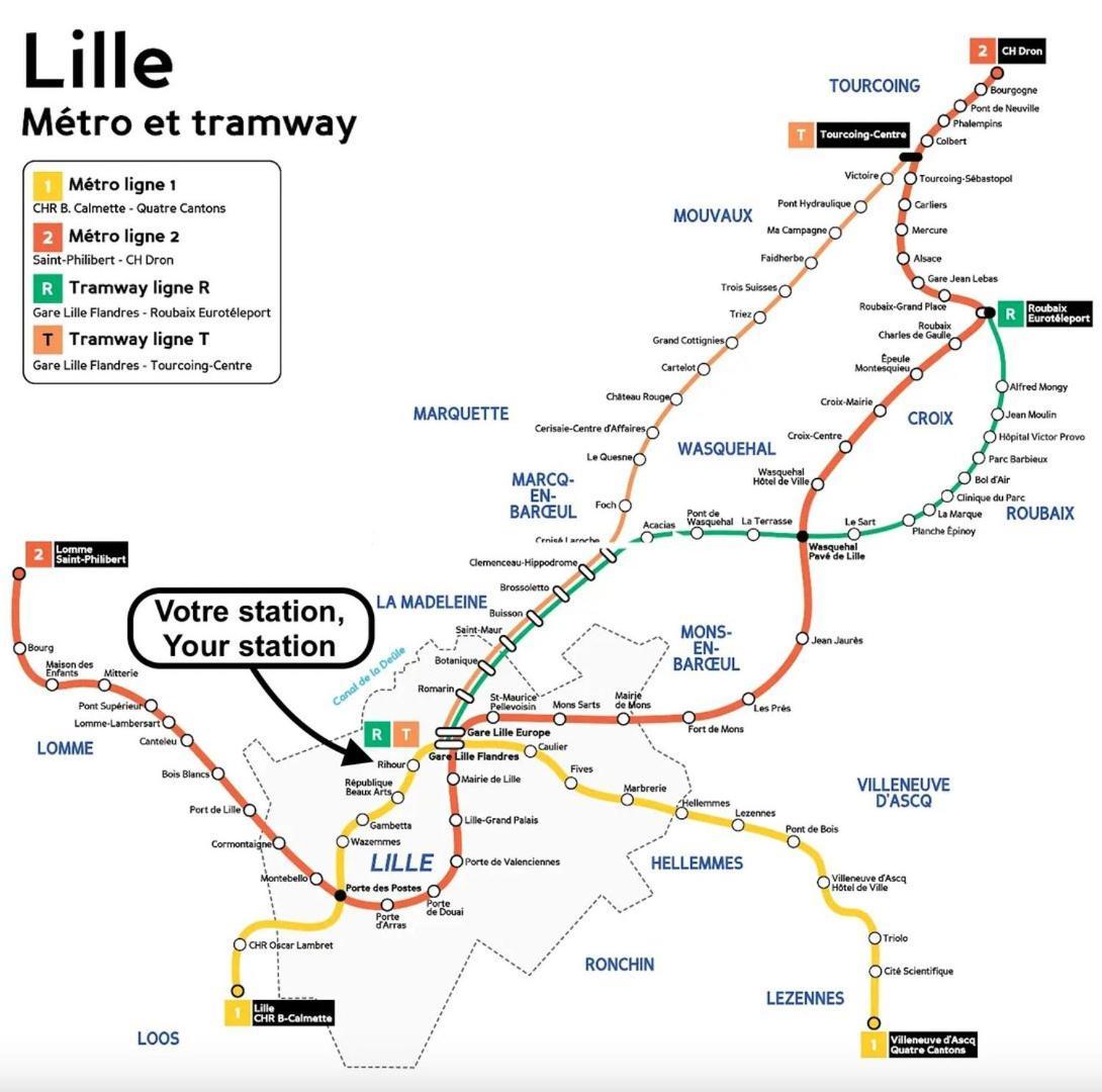 Spacious Apartment W Private Parking In Old Lille Eksteriør bilde